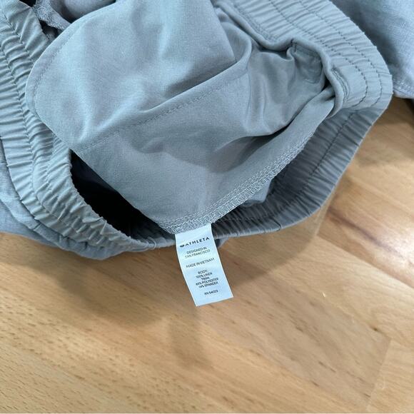 Athleta Bali Linen Ankle Pant Gray Lightweight Beach Vacation size 2 - Picture 8 of 9
